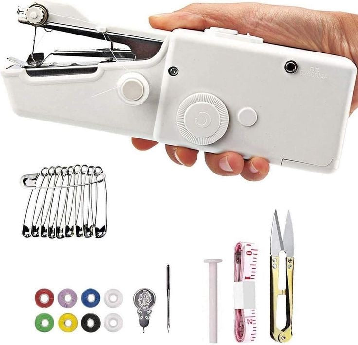Stitch Handheld Cordless Portable White Sewing Machine